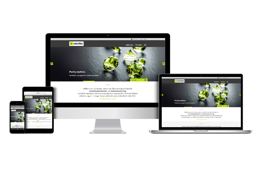 sesotec new responsive website